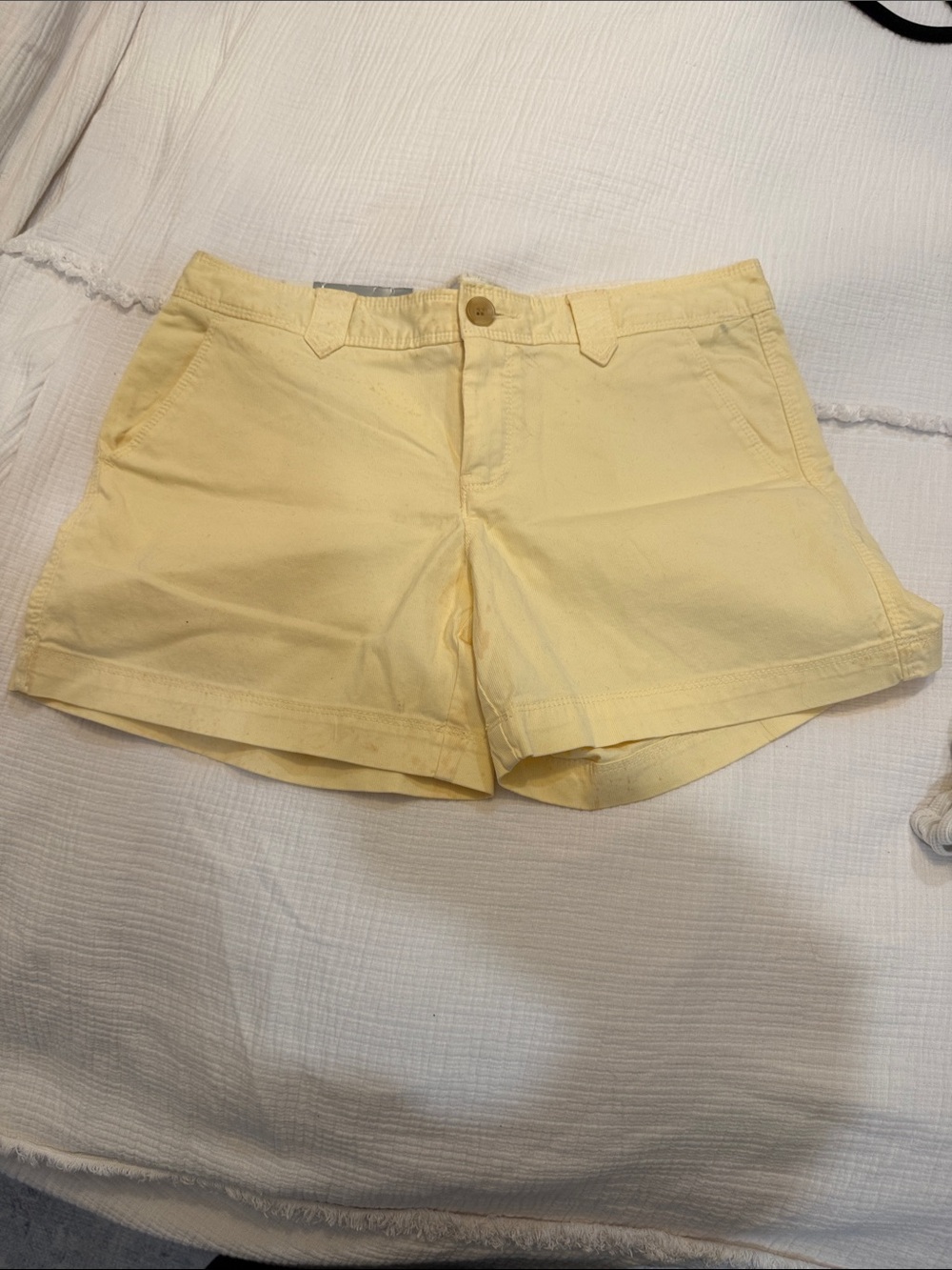 Classic Women's Yellow Cotton Shorts